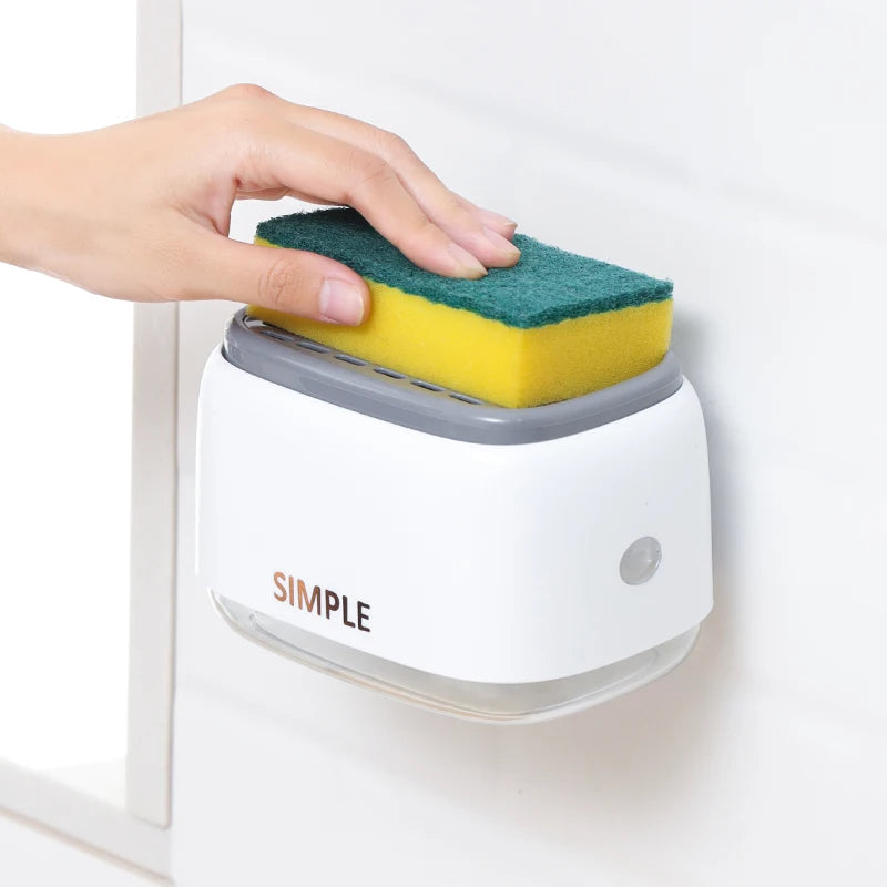 Distributeur de Liquide Vaisselle avec Eponge