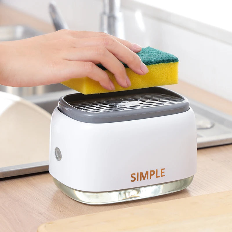Distributeur de Liquide Vaisselle avec Eponge