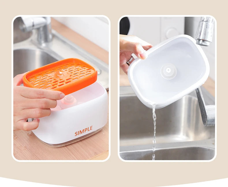 Distributeur de Liquide Vaisselle avec Eponge
