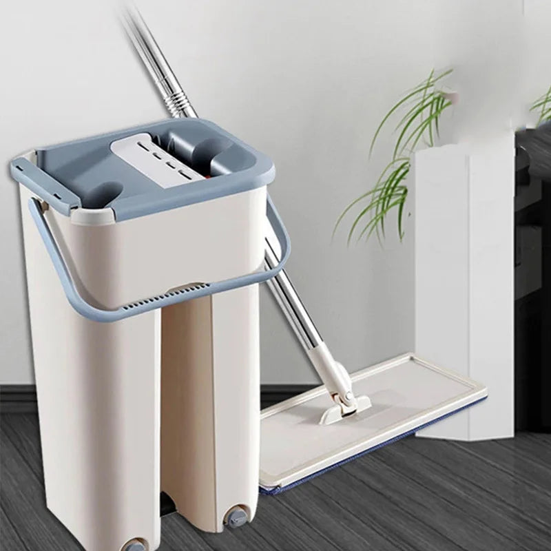 🧼 Balai Plat avec Seau Auto-Nettoyant