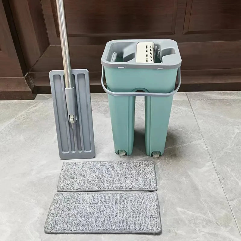 🧼 Balai Plat avec Seau Auto-Nettoyant