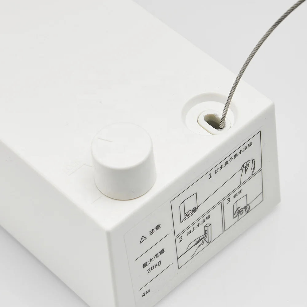 Corde à Linge Rétractable Murale à Double Ligne