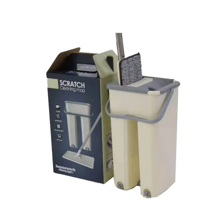 🧼 Balai Plat avec Seau Auto-Nettoyant