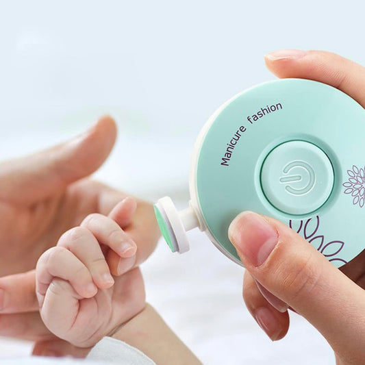 Lime à Ongles Bébé Électrique – 6 Embouts – Bleu | 3 en 1 Sécurité et Douceur